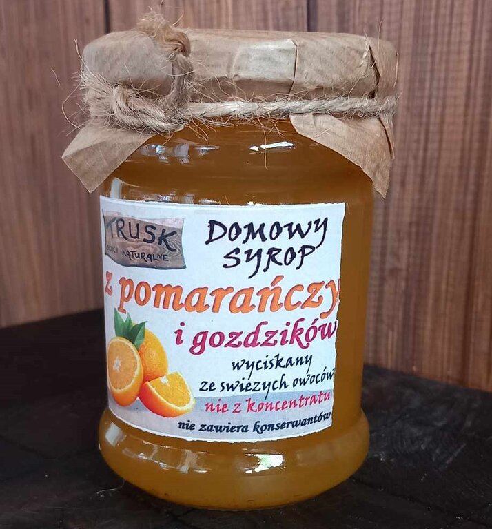 Domowy syrop z pomarańczy z gożdzikami 230ml